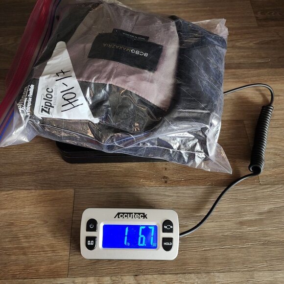 BCBGMaxAzria Women's Large Pinstripe Blazer‎ Jacket Black Striped Single Button - Picture 12 of 12